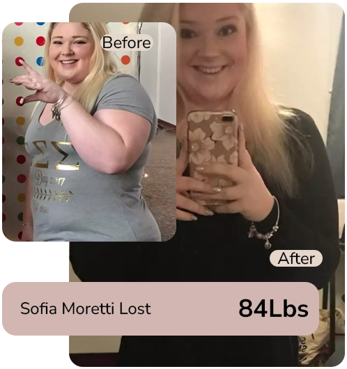 Weight loss comparison image used for educational reference